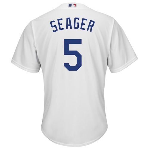  Men's Los Angeles Dodgers Corey Seager Majestic White Home Cool Base Player Jersey