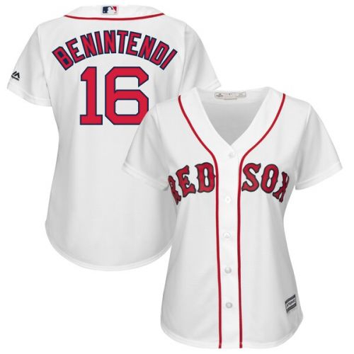  Women's Boston Red Sox Andrew Benintendi Majestic White Cool Base Player Jersey