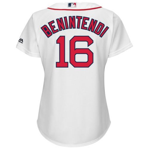  Women's Boston Red Sox Andrew Benintendi Majestic White Cool Base Player Jersey