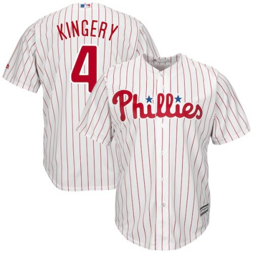  Men's Philadelphia Phillies Scott Kingery Majestic White Official Cool Base Player Jersey