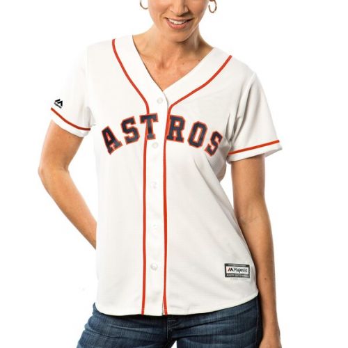  Women's Houston Astros Majestic White Home Cool Base Jersey