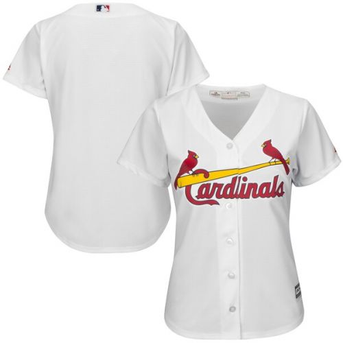  Women's St. Louis Cardinals Majestic White Home Cool Base Jersey