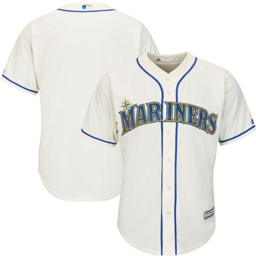  Men's Seattle Mariners Majestic Cream Alternate Cool Base Jersey