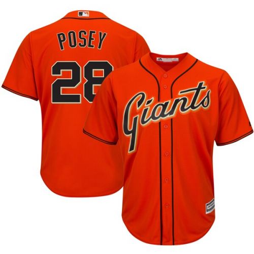  Men's San Francisco Giants Buster Posey Majestic Orange Alternate Cool Base Player Jersey