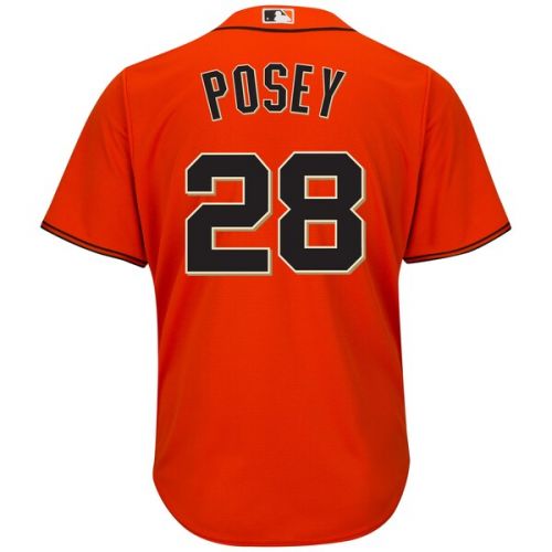  Men's San Francisco Giants Buster Posey Majestic Orange Alternate Cool Base Player Jersey