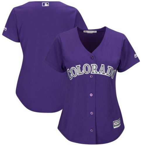  Women's Colorado Rockies Majestic Purple Alternate Cool Base Team Jersey