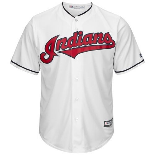  Men's Cleveland Indians Majestic White Home Cool Base Jersey
