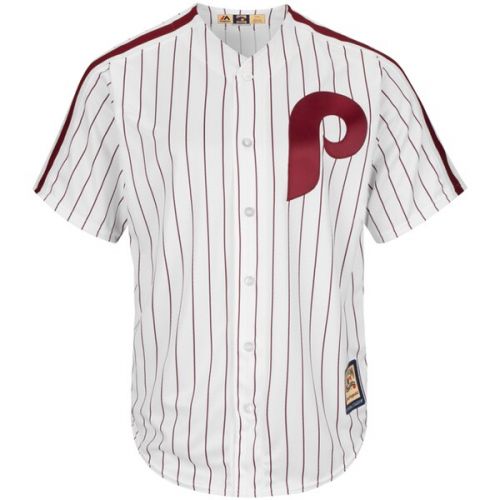  Men's Philadelphia Phillies Majestic WhiteRed Home Cooperstown Cool Base Team Jersey