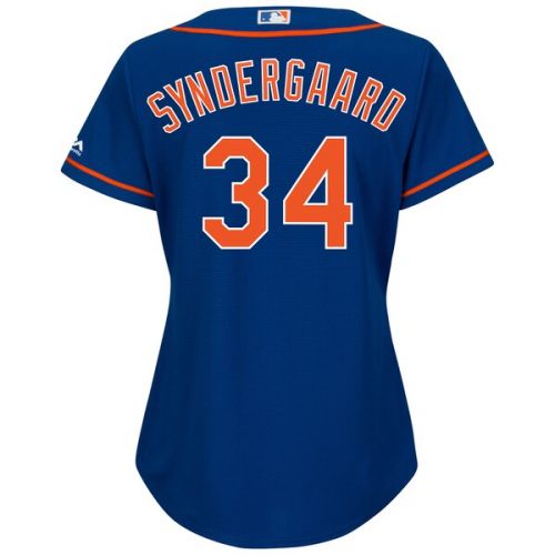  Women's New York Mets Noah Syndergaard Majestic Royal Cool Base Player Jersey