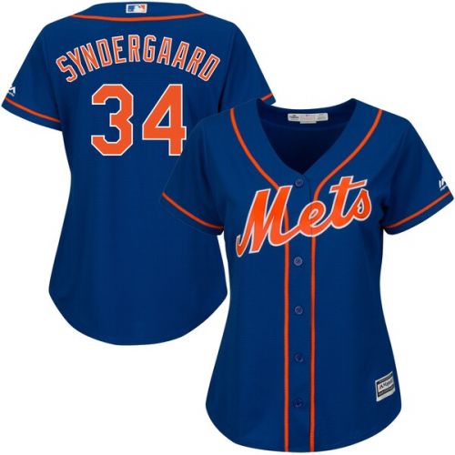  Women's New York Mets Noah Syndergaard Majestic Royal Cool Base Player Jersey