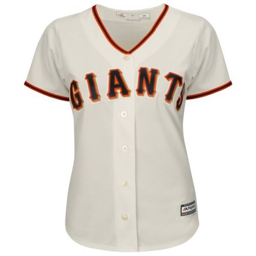  Women's San Francisco Giants Brandon Crawford Majestic Cream Alternate Cool Base Player Jersey