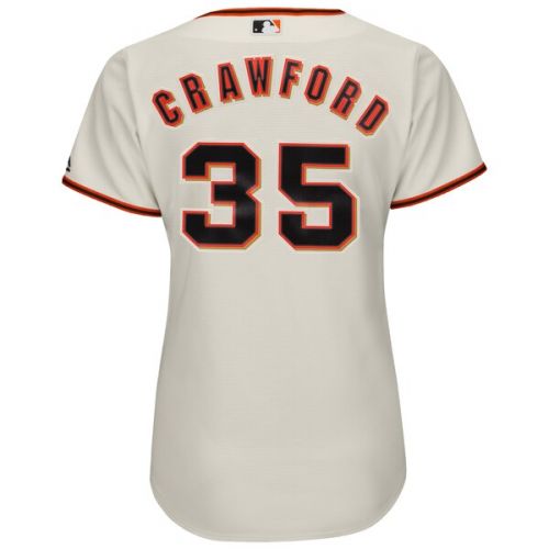  Women's San Francisco Giants Brandon Crawford Majestic Cream Alternate Cool Base Player Jersey