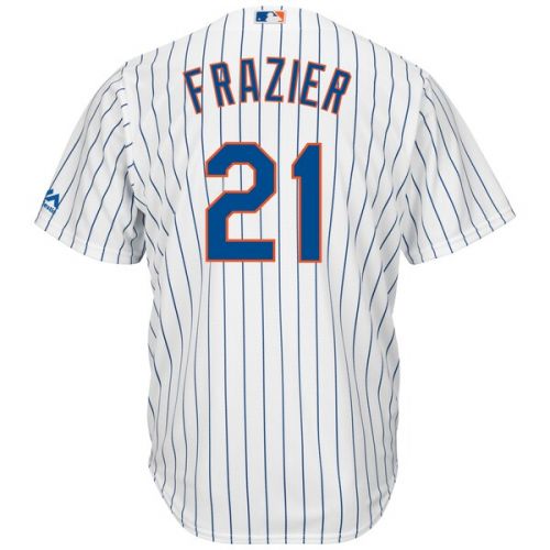  Men's New York Mets Todd Frazier Majestic WhiteRoyal Official Cool Base Player Jersey