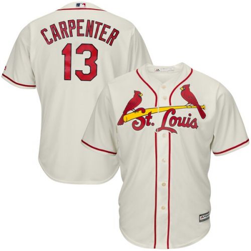  Men's St. Louis Cardinals Matt Carpenter Majestic Cream Alternate Cool Base Player Jersey