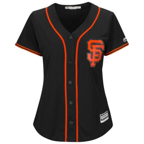  Women's San Francisco Giants Madison Bumgarner Majestic Black Alternate 2017 Cool Base Player Jersey