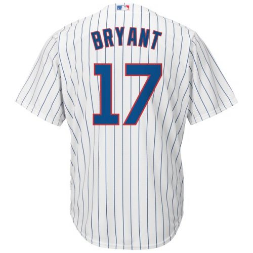  Men's Chicago Cubs Kris Bryant Majestic White Big & Tall Alternate Cool Base Replica Player Jersey