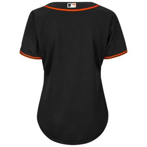  Women's San Francisco Giants Majestic Black Alternate Plus Size Cool Base Team Jersey