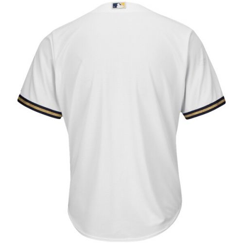  Men's Milwaukee Brewers Majestic White Home Cool Base Team Jersey