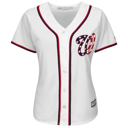  Women's Washington Nationals Bryce Harper Majestic White 2017 Cool Base Jersey