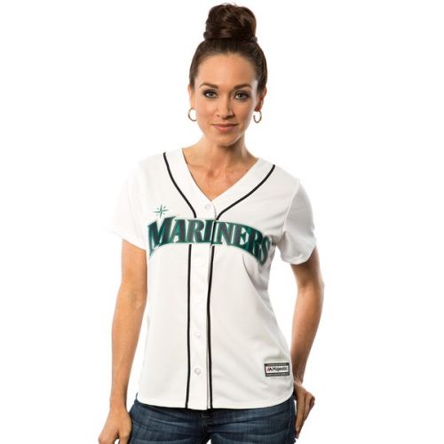  Women's Seattle Mariners Majestic White Home Cool Base Jersey