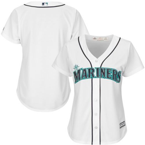  Women's Seattle Mariners Majestic White Home Cool Base Jersey
