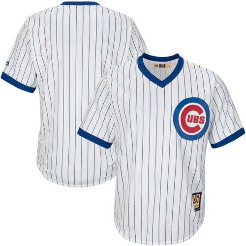  Men's Chicago Cubs Majestic White Home Big & Tall Cooperstown Cool Base Jersey