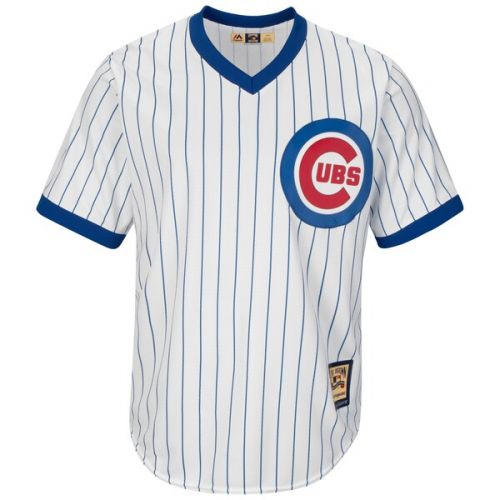  Men's Chicago Cubs Majestic White Home Big & Tall Cooperstown Cool Base Jersey