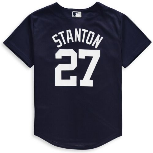  Youth New York Yankees Giancarlo Stanton Majestic Navy Fashion Official Cool Base Player Jersey