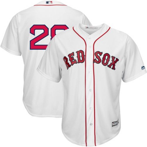  Men's Boston Red Sox J.D. Martinez Majestic White Home Official Cool Base Replica Player Jersey