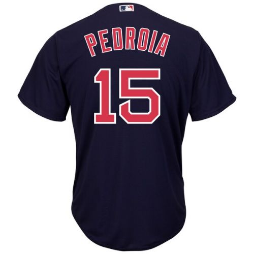  Men's Boston Red Sox Dustin Pedroia Majestic Navy Big & Tall Alternate Cool Base Replica Player Jersey