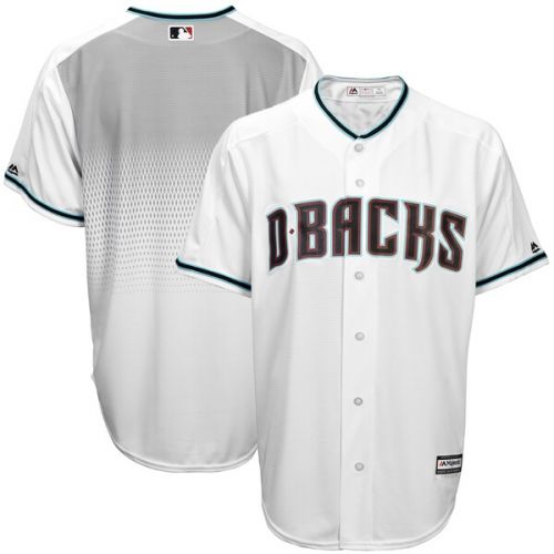  Men's Arizona Diamondbacks Majestic WhiteTeal Home Cool Base Jersey