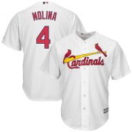 Men's St. Louis Cardinals Yadier Molina Majestic White Big & Tall Alternate Cool Base Replica Player Jersey