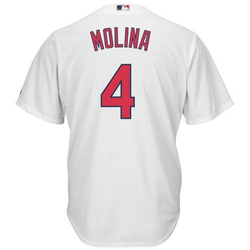  Men's St. Louis Cardinals Yadier Molina Majestic White Big & Tall Alternate Cool Base Replica Player Jersey