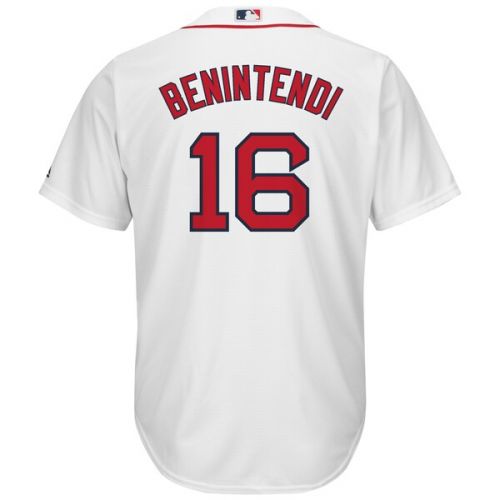  Youth Boston Red Sox Andrew Benintendi Majestic Home White Official Cool Base Replica Player Jersey