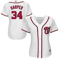 Women's Washington Nationals Bryce Harper Majestic White Home Cool Base Player Jersey