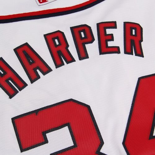  Women's Washington Nationals Bryce Harper Majestic White Home Cool Base Player Jersey