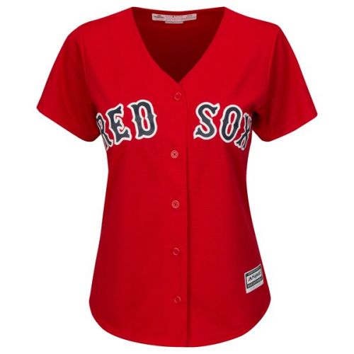  Women's Boston Red Sox Majestic Scarlet Alternate Plus Size Cool Base Team Jersey