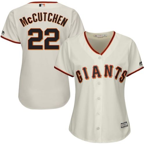  Women's San Francisco Giants Andrew McCutchen Majestic Cream Cool Base Player Replica Jersey