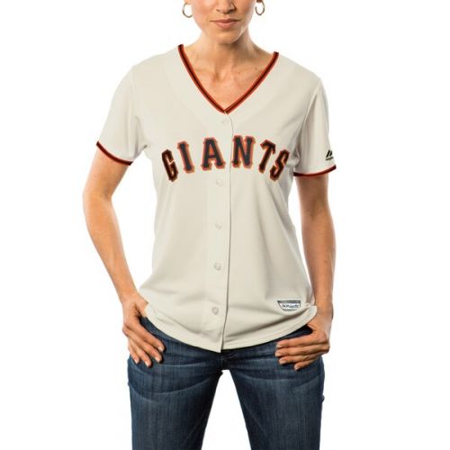  Women's San Francisco Giants Andrew McCutchen Majestic Cream Cool Base Player Replica Jersey