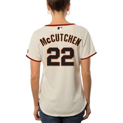  Women's San Francisco Giants Andrew McCutchen Majestic Cream Cool Base Player Replica Jersey