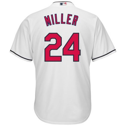  Men's Cleveland Indians Andrew Miller Majestic Home White Official Cool Base Player Jersey