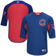 Men's Chicago Cubs Kris Bryant Majestic Royal Authentic Collection On-Field 34-Sleeve Player Batting Practice Jersey