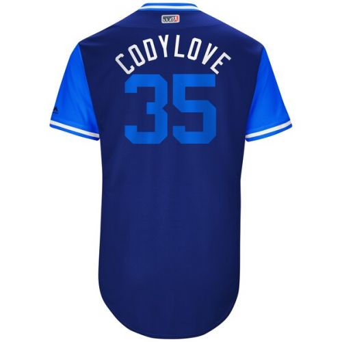  Men's Los Angeles Dodgers Cody Bellinger "Codylove" Majestic Navy 2017 Players Weekend Authentic Jersey