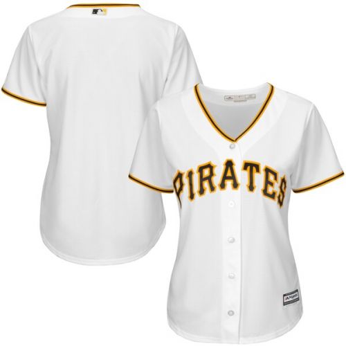  Women's Pittsburgh Pirates Majestic White Home Cool Base Jersey