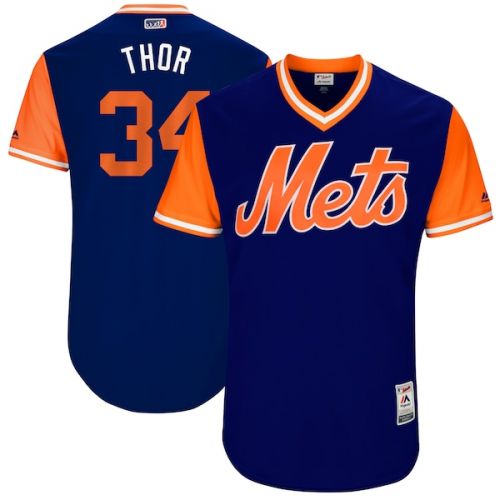  Men's New York Mets Noah Syndergaard Little League World Series Players Weekend Authentic Jersey Majestic Royal 2017 Players Weekend Authentic Jersey