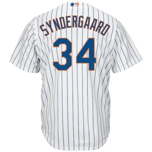  Men's New York Mets Noah Syndergaard Majestic White Big & Tall Alternate Cool Base Replica Player Jersey