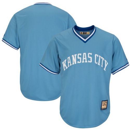  Men's Kansas City Royals Majestic Light Blue Alternate Cooperstown Cool Base Team Jersey