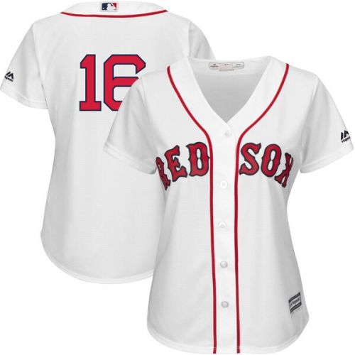  Women's Boston Red Sox Andrew Benintendi Majestic White Team Cool Base Player Jersey