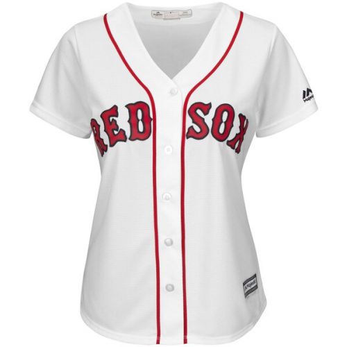  Women's Boston Red Sox Andrew Benintendi Majestic White Team Cool Base Player Jersey