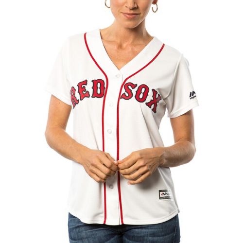  Women's Boston Red Sox Andrew Benintendi Majestic White Team Cool Base Player Jersey